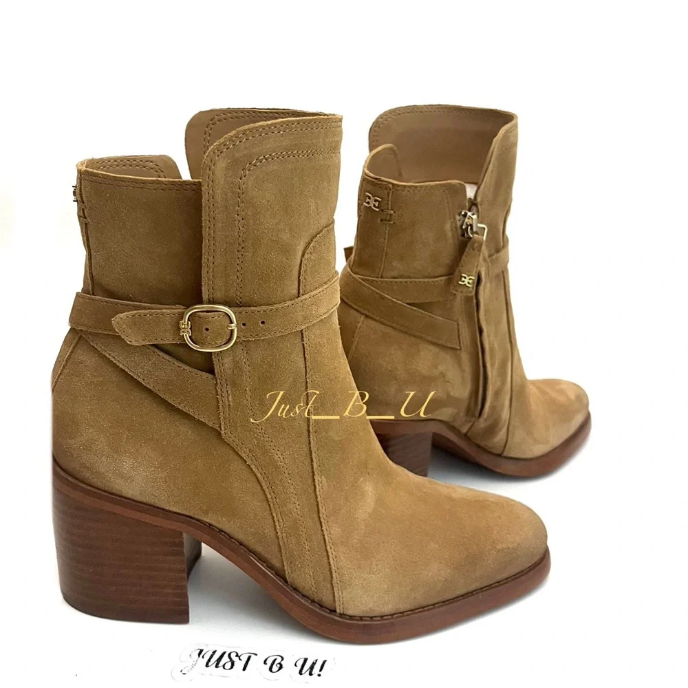 Sam Edelman | Pointed Toe | Block Heels | Zip Ankle Boots